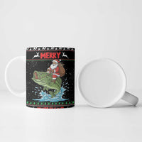 Merry Fishmas Santa Riding Bass Personalized Ceramic Mug Funny Christmas - Wonder Print Shop