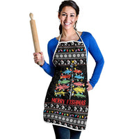 Merry Fishmas Apron Fishing Christmas Tree Lights - Wonder Print Shop