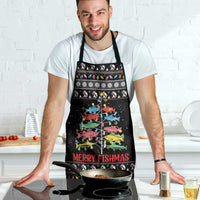 Merry Fishmas Apron Fishing Christmas Tree Lights - Wonder Print Shop