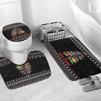 Merry Fishmas Bathroom Set Fishing Christmas Tree Lights - Wonder Print Shop