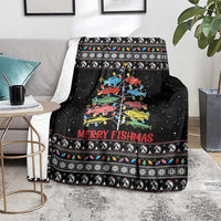 Merry Fishmas Blanket Fishing Christmas Tree Lights - Wonder Print Shop