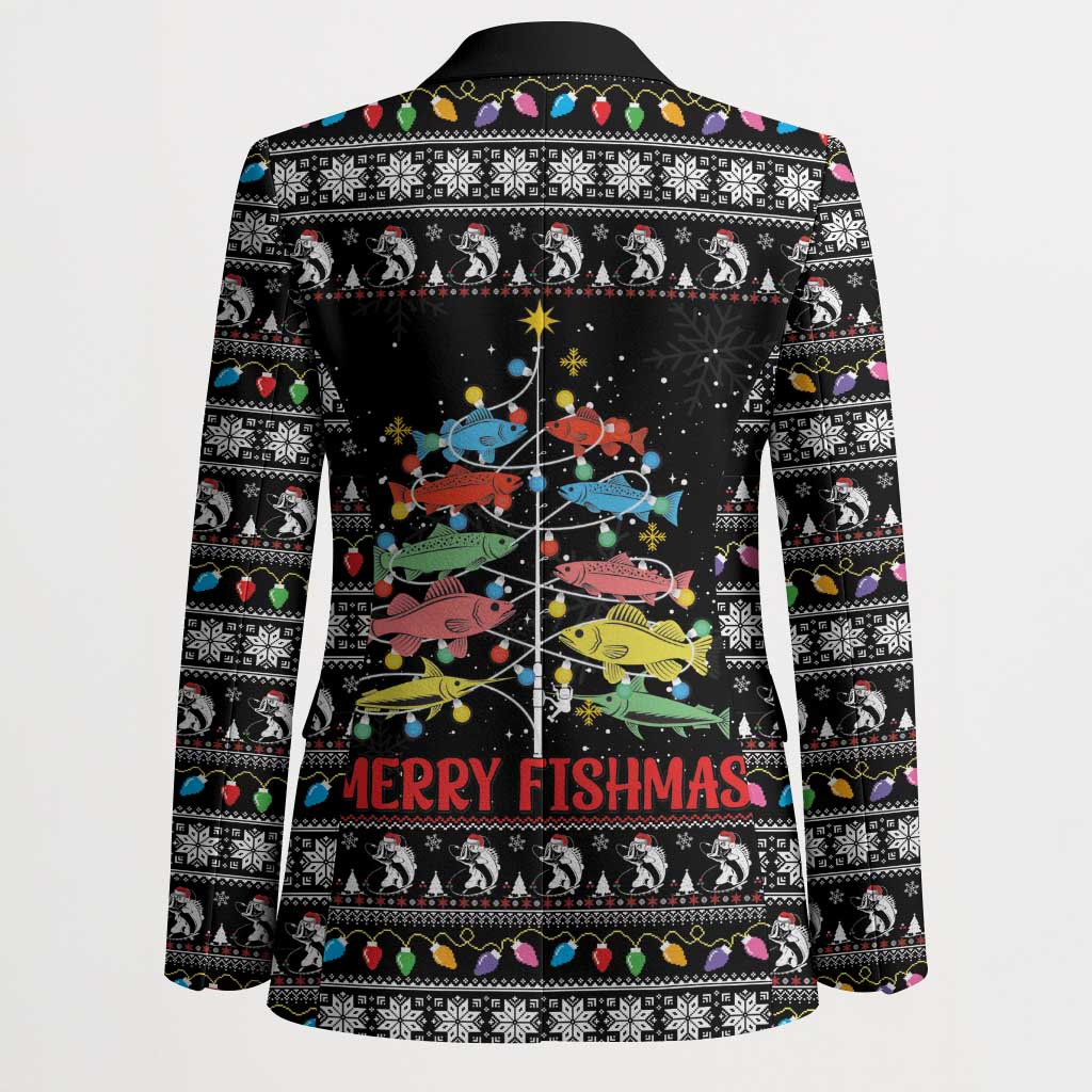 Merry Fishmas Blazer Fishing Christmas Tree Lights - Wonder Print Shop