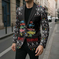 Merry Fishmas Blazer Fishing Christmas Tree Lights - Wonder Print Shop