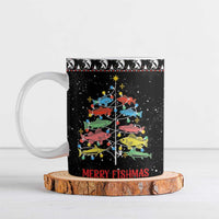 Merry Fishmas Ceramic Mug Fishing Christmas Tree Lights - Wonder Print Shop