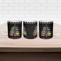 Merry Fishmas Ceramic Mug Fishing Christmas Tree Lights - Wonder Print Shop