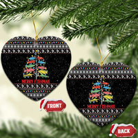 Merry Fishmas Ceramic Ornament Fishing Christmas Tree Lights - Wonder Print Shop