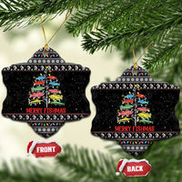 Merry Fishmas Ceramic Ornament Fishing Christmas Tree Lights - Wonder Print Shop