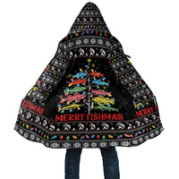 Merry Fishmas Cloak Fishing Christmas Tree Lights - Wonder Print Shop