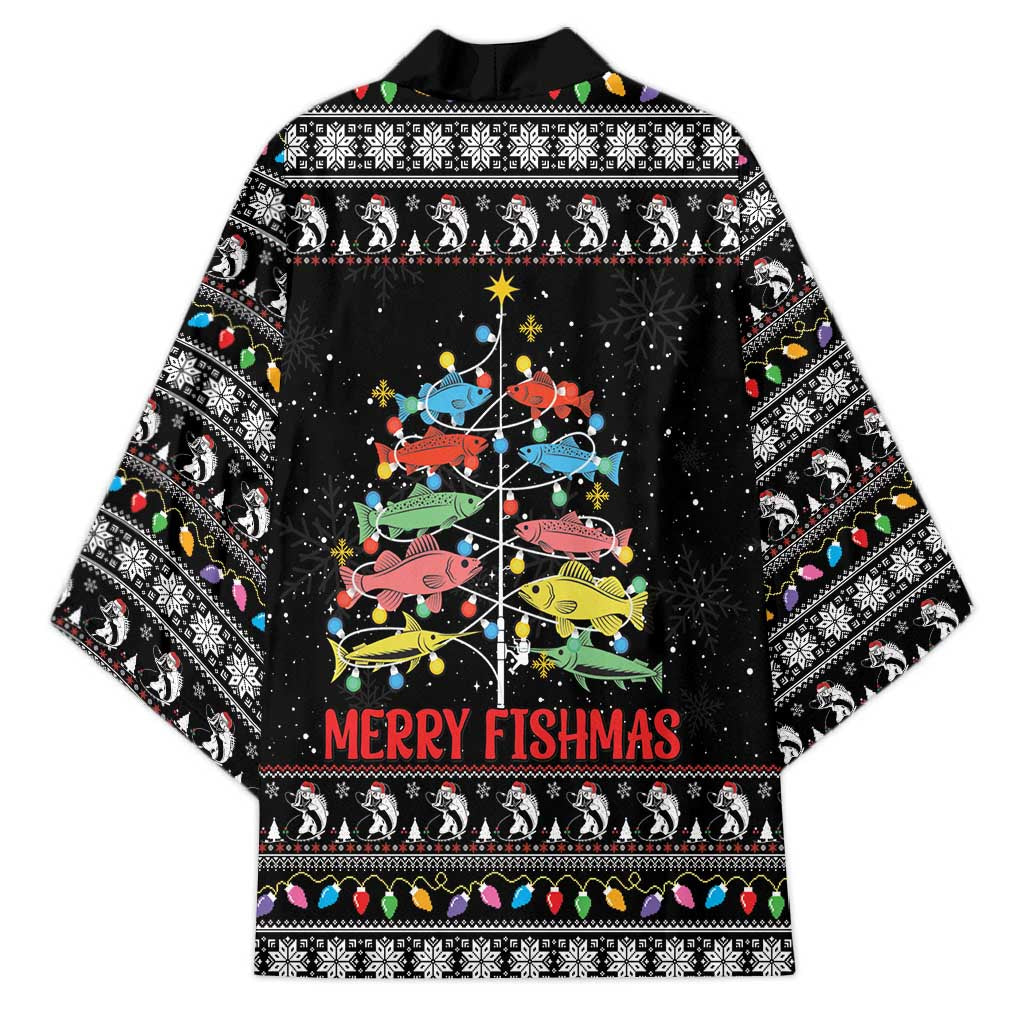 Merry Fishmas Kimono Fishing Christmas Tree Lights - Wonder Print Shop