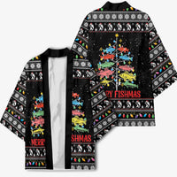 Merry Fishmas Kimono Fishing Christmas Tree Lights - Wonder Print Shop