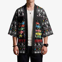 Merry Fishmas Kimono Fishing Christmas Tree Lights - Wonder Print Shop