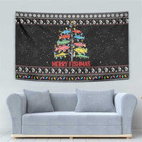 Merry Fishmas Tapestry Fishing Christmas Tree Lights - Wonder Print Shop