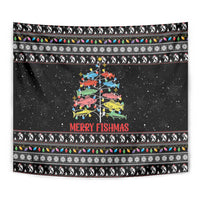 Merry Fishmas Tapestry Fishing Christmas Tree Lights - Wonder Print Shop