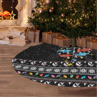 Merry Fishmas Tree Skirt Fishing Christmas Tree Lights - Wonder Print Shop