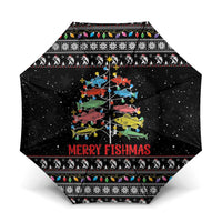 Merry Fishmas Umbrella Fishing Christmas Tree Lights - Wonder Print Shop