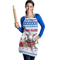 Faroe Islands Christmas Apron Cute Faroese Sheep Xmas Patterns - Wonder Print Shop