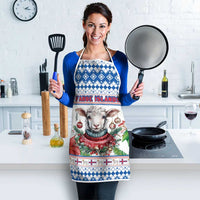 Faroe Islands Christmas Apron Cute Faroese Sheep Xmas Patterns - Wonder Print Shop