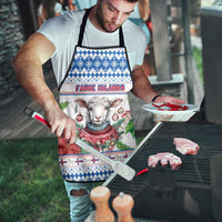 Faroe Islands Christmas Apron Cute Faroese Sheep Xmas Patterns - Wonder Print Shop