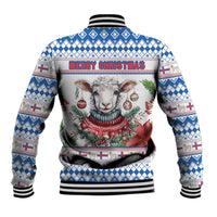 Faroe Islands Christmas Baseball Jacket Cute Faroese Sheep Xmas Patterns - Wonder Print Shop