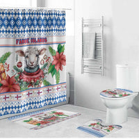 Faroe Islands Christmas Bathroom Set Cute Faroese Sheep Xmas Patterns - Wonder Print Shop