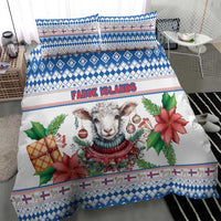 Faroe Islands Christmas Bedding Set Cute Faroese Sheep Xmas Patterns - Wonder Print Shop