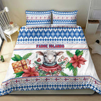 Faroe Islands Christmas Bedding Set Cute Faroese Sheep Xmas Patterns - Wonder Print Shop