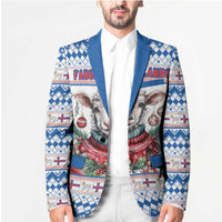 Faroe Islands Christmas Blazer Cute Faroese Sheep Xmas Patterns - Wonder Print Shop