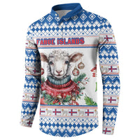 Faroe Islands Christmas Button Sweatshirt Cute Faroese Sheep Xmas Patterns - Wonder Print Shop