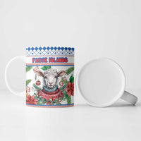 Faroe Islands Christmas Ceramic Mug Cute Faroese Sheep Xmas Patterns - Wonder Print Shop