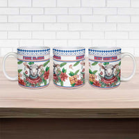 Faroe Islands Christmas Ceramic Mug Cute Faroese Sheep Xmas Patterns - Wonder Print Shop