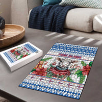 Faroe Islands Christmas Puzzle Cute Faroese Sheep Xmas Patterns - Wonder Print Shop