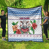 Faroe Islands Christmas Quilt Cute Faroese Sheep Xmas Patterns - Wonder Print Shop