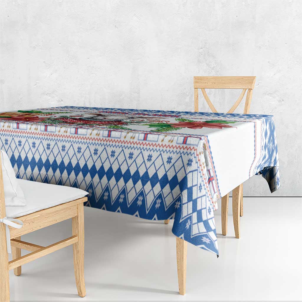 Faroe Islands Christmas Tablecloth Cute Faroese Sheep Xmas Patterns - Wonder Print Shop