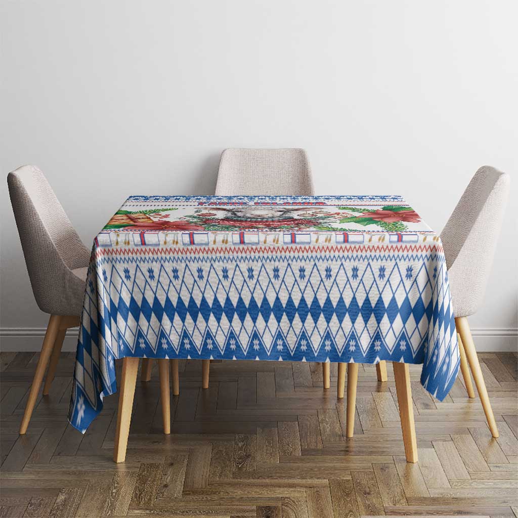 Faroe Islands Christmas Tablecloth Cute Faroese Sheep Xmas Patterns - Wonder Print Shop