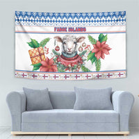 Faroe Islands Christmas Tapestry Cute Faroese Sheep Xmas Patterns - Wonder Print Shop