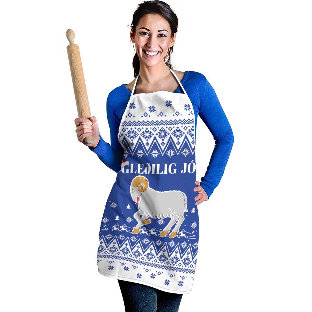 Faroe Islands Christmas Apron Coat Of Arms Xmas Patterns - Wonder Print Shop