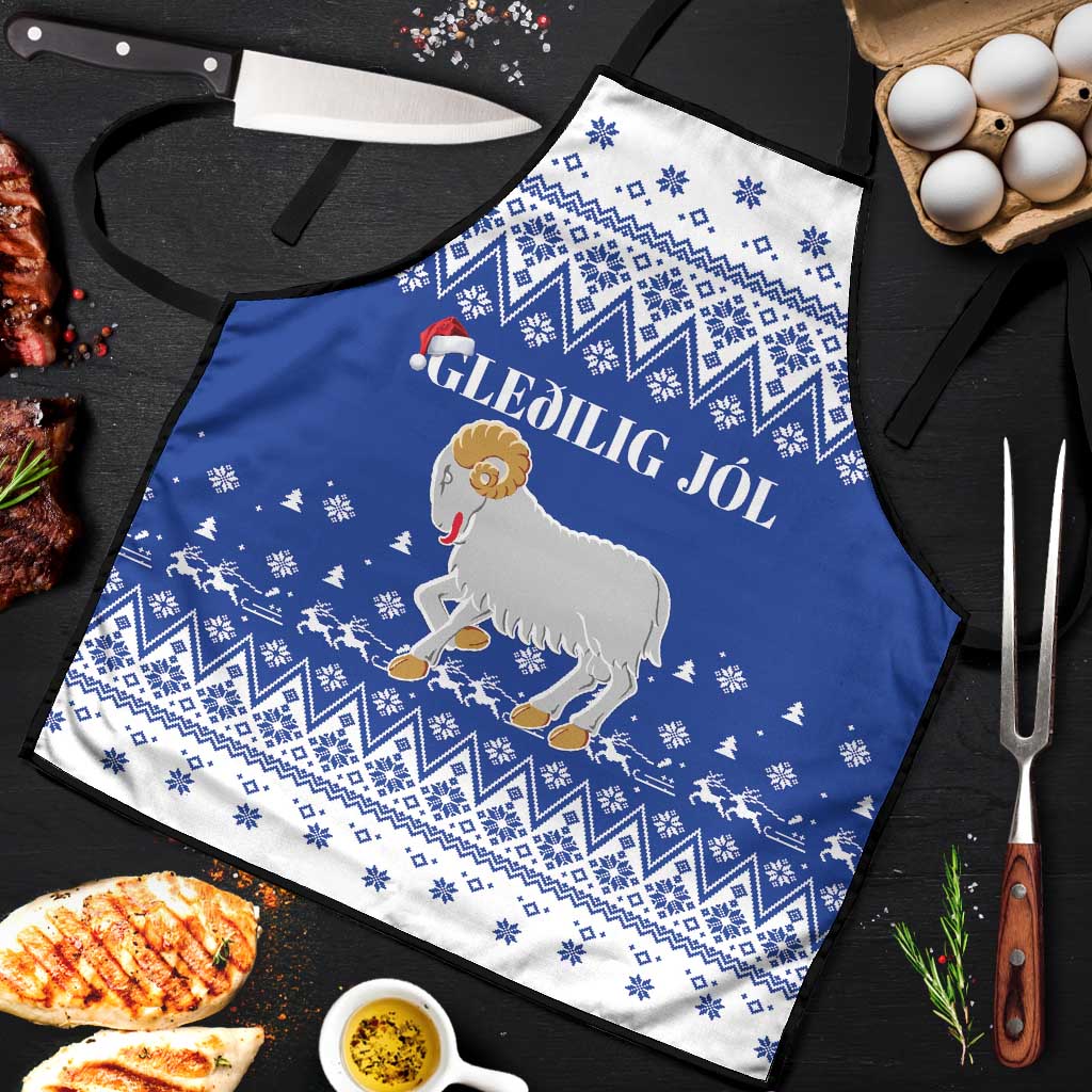 Faroe Islands Christmas Apron Coat Of Arms Xmas Patterns - Wonder Print Shop