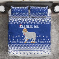 Faroe Islands Christmas Bedding Set Coat Of Arms Xmas Patterns - Wonder Print Shop