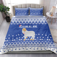 Faroe Islands Christmas Bedding Set Coat Of Arms Xmas Patterns - Wonder Print Shop