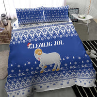 Faroe Islands Christmas Bedding Set Coat Of Arms Xmas Patterns - Wonder Print Shop