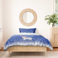 Faroe Islands Christmas Bedding Set Coat Of Arms Xmas Patterns - Wonder Print Shop
