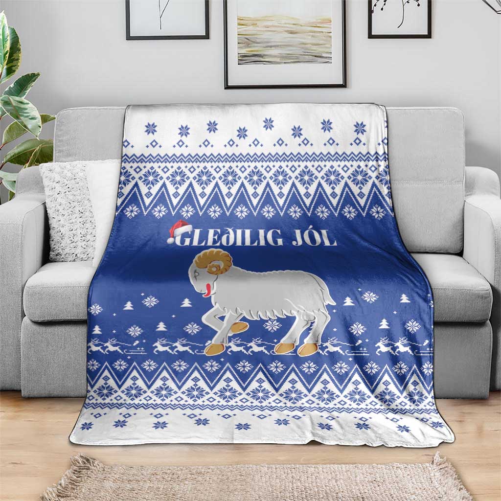 Faroe Islands Christmas Blanket Coat Of Arms Xmas Patterns - Wonder Print Shop