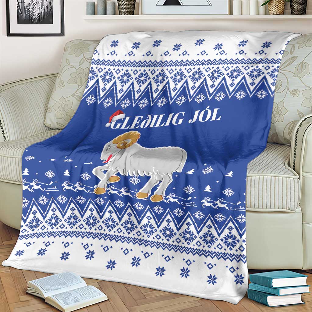 Faroe Islands Christmas Blanket Coat Of Arms Xmas Patterns - Wonder Print Shop