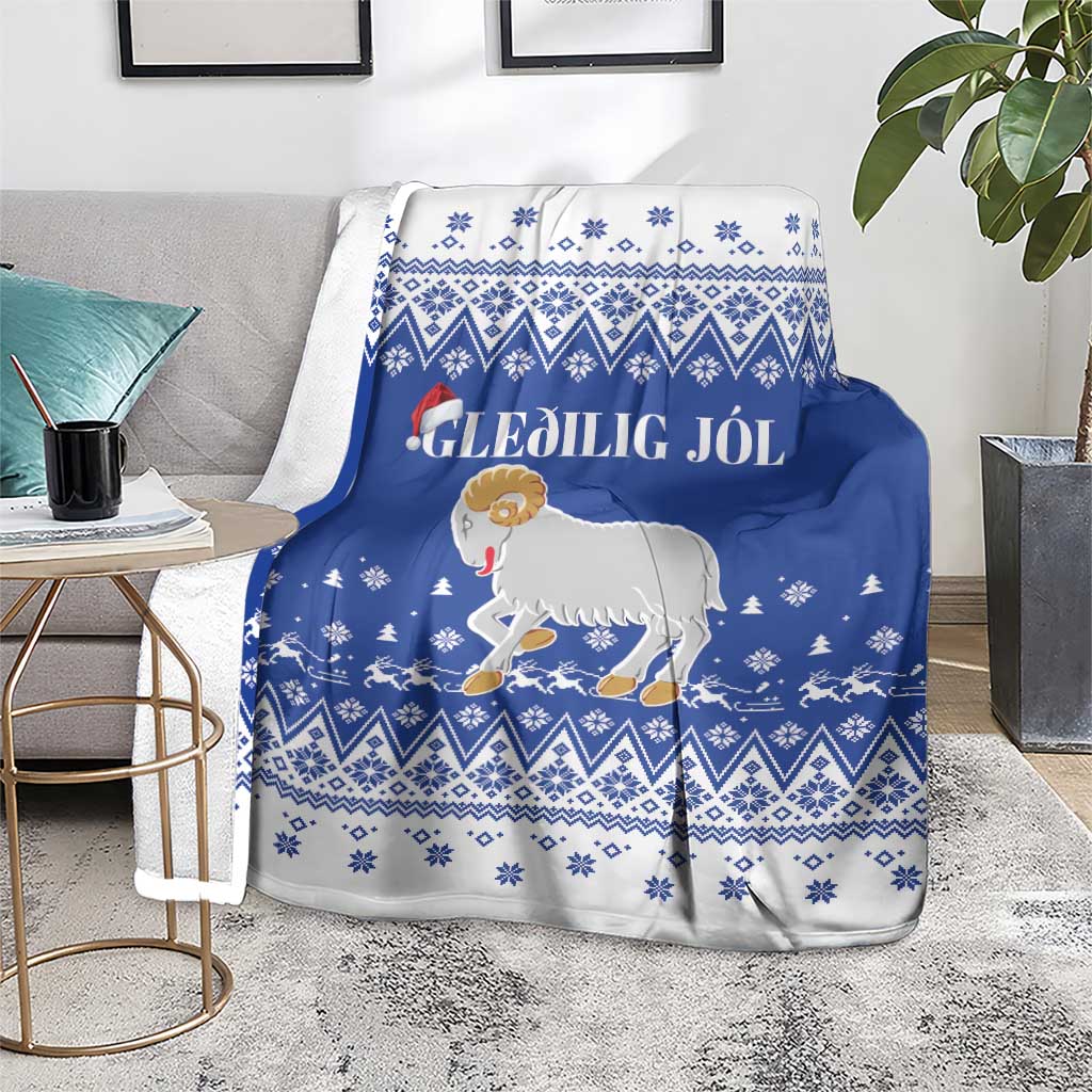Faroe Islands Christmas Blanket Coat Of Arms Xmas Patterns - Wonder Print Shop