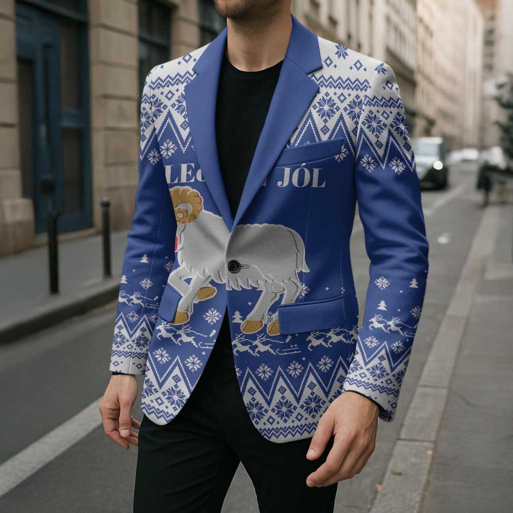 Faroe Islands Christmas Blazer Coat Of Arms Xmas Patterns - Wonder Print Shop