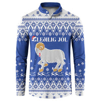 Faroe Islands Christmas Button Sweatshirt Coat Of Arms Xmas Patterns - Wonder Print Shop