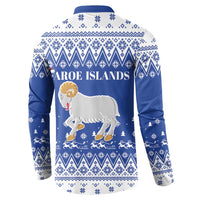 Faroe Islands Christmas Button Sweatshirt Coat Of Arms Xmas Patterns - Wonder Print Shop