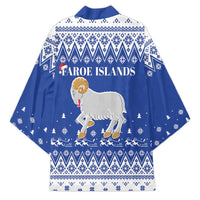 Faroe Islands Christmas Kimono Coat Of Arms Xmas Patterns - Wonder Print Shop