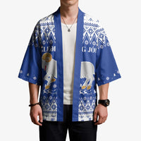Faroe Islands Christmas Kimono Coat Of Arms Xmas Patterns - Wonder Print Shop