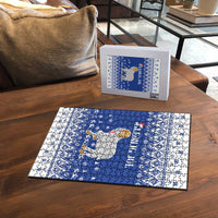 Faroe Islands Christmas Puzzle Coat Of Arms Xmas Patterns - Wonder Print Shop